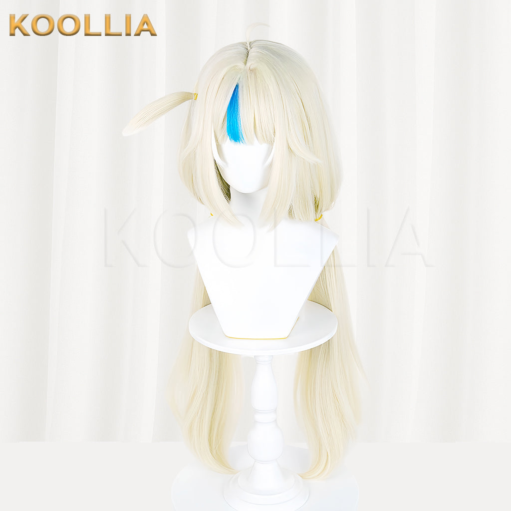 VTuber Gawr Gura reincarnated as Sameko Saba Long Yellow Hair Basic Wig