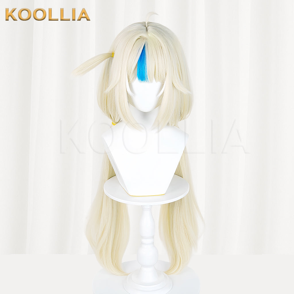 VTuber Gawr Gura reincarnated as Sameko Saba Long Yellow Hair Basic Wig