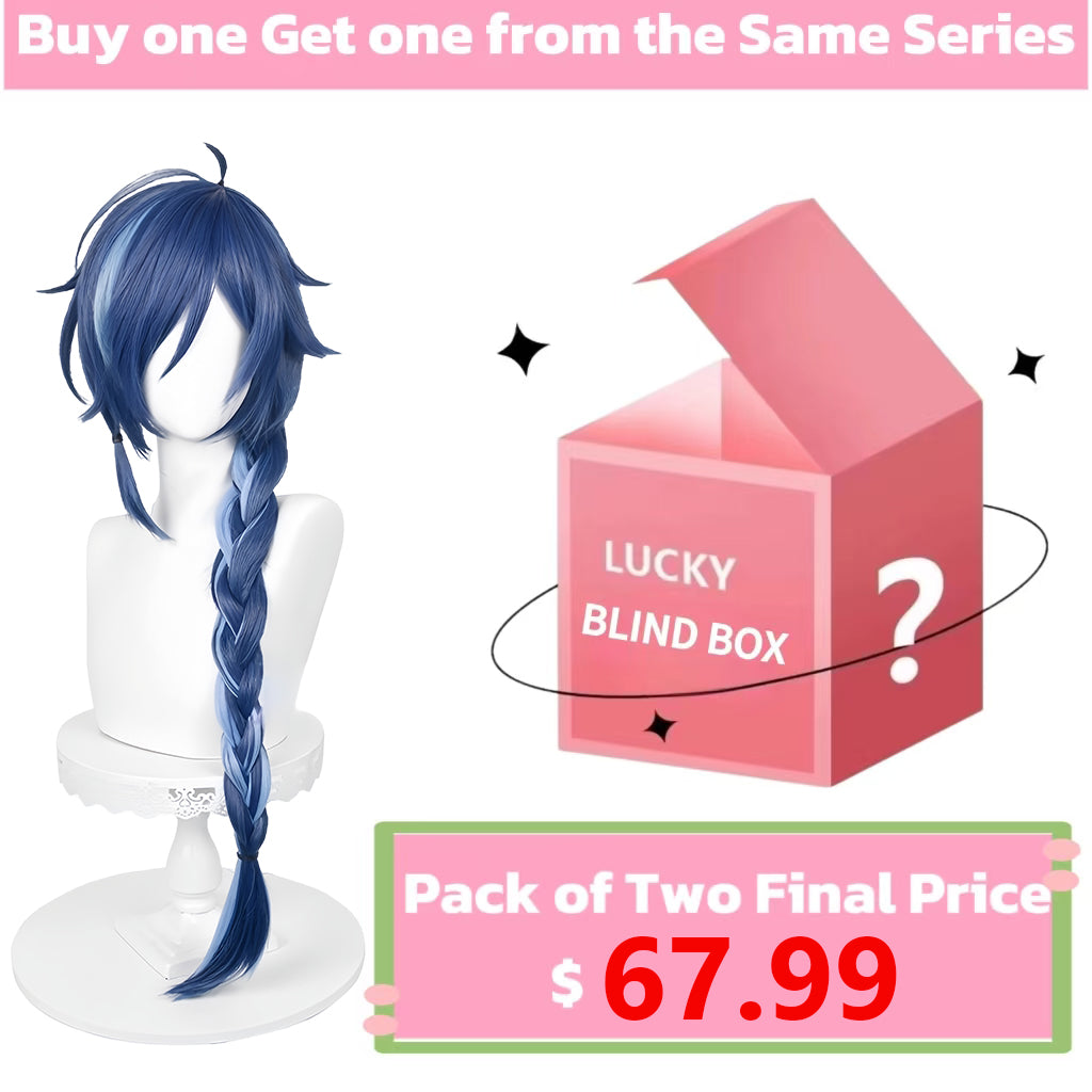 Genshin Impact Kaeya Alberich Long Blue Hair Basic Wig KOOLLIA