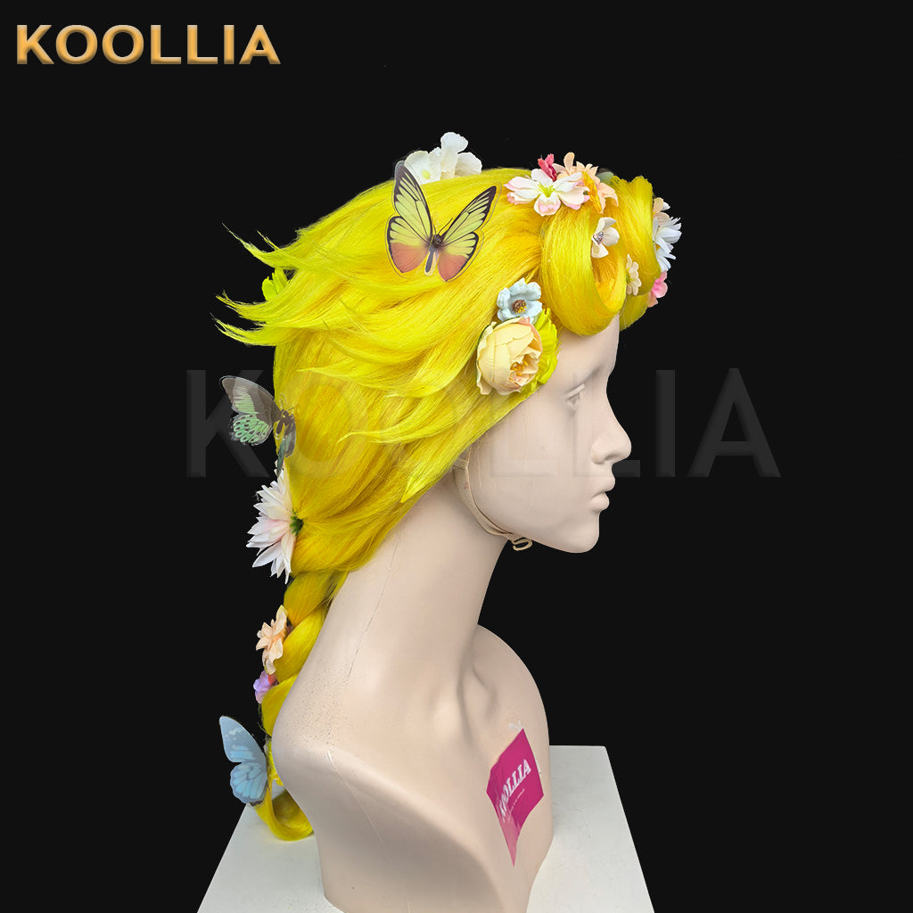JoJo's Bizarre Adventure Giorno Giovanna Long Yellow Hair Styled Basic Wig