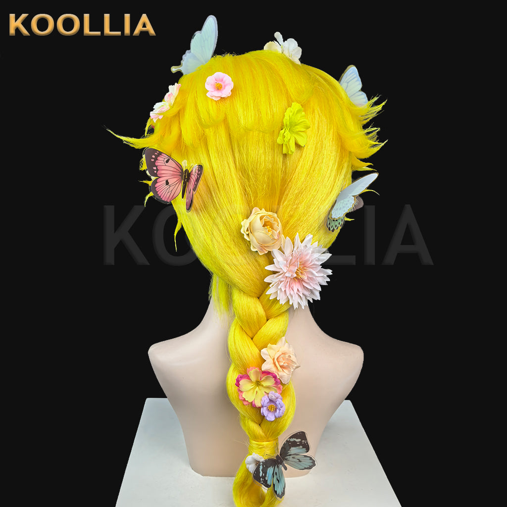 JoJo's Bizarre Adventure Giorno Giovanna Long Yellow Hair Styled Basic Wig