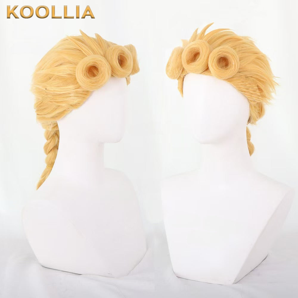 JoJo's Bizarre Adventure Giorno Giovanna Long Yellow Hair Basic Wig