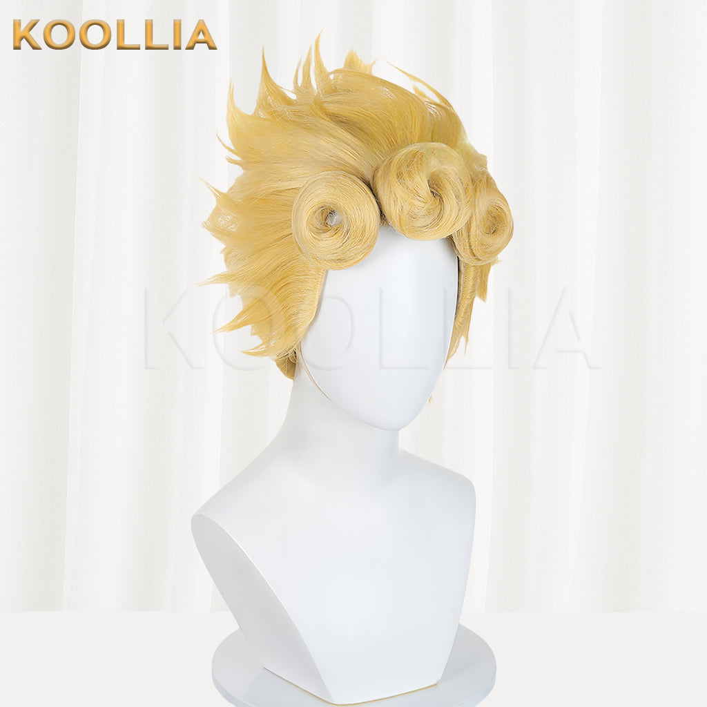 JoJo's Bizarre Adventure Giorno Giovanna Long Yellow Hair Basic Wig