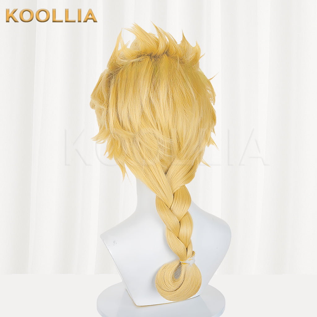 JoJo's Bizarre Adventure Giorno Giovanna Long Yellow Hair Basic Wig