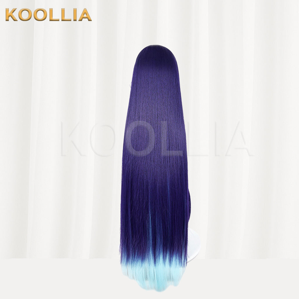 Honor of Kings Hai Yue Long Purple Blue Hair Basic Wig