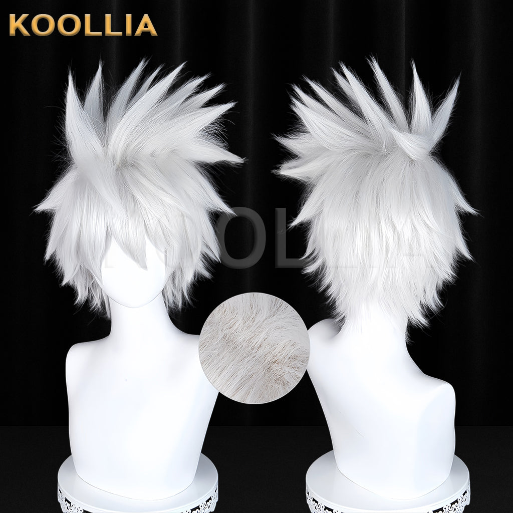 Naruto Hatake Kakashi Short Sliver White Hair Basic Wig