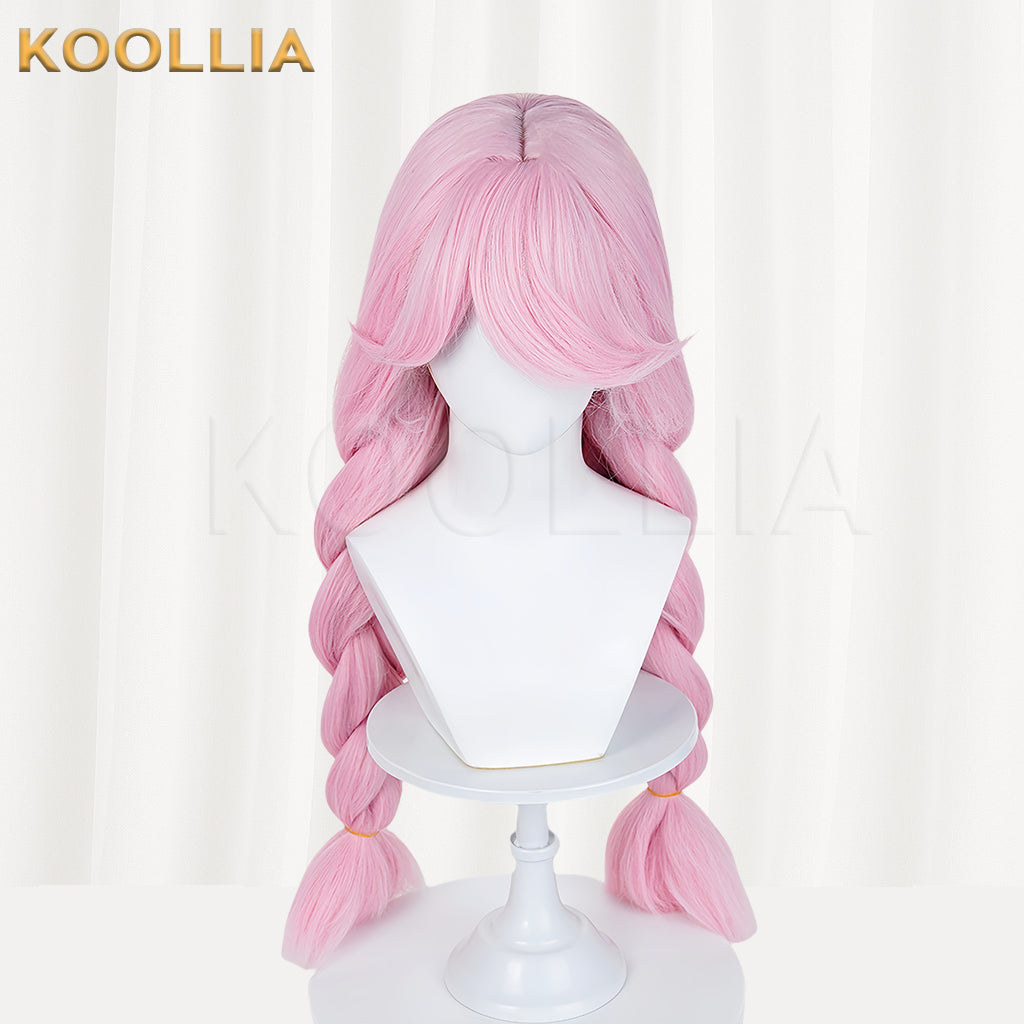 Eggy Party Heather Long Pink Hair Basic Wig