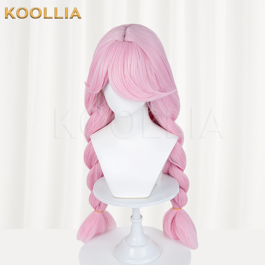 Eggy Party Heather Long Pink Hair Basic Wig