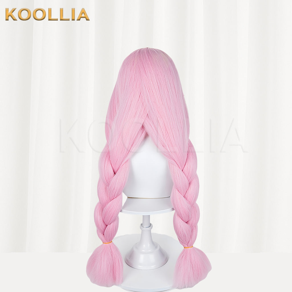 Eggy Party Heather Long Pink Hair Basic Wig