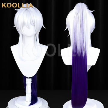 Honkai Impact 3 Herrscher of Finality Long White Purple Hair Basic Wig - KOOLLIA