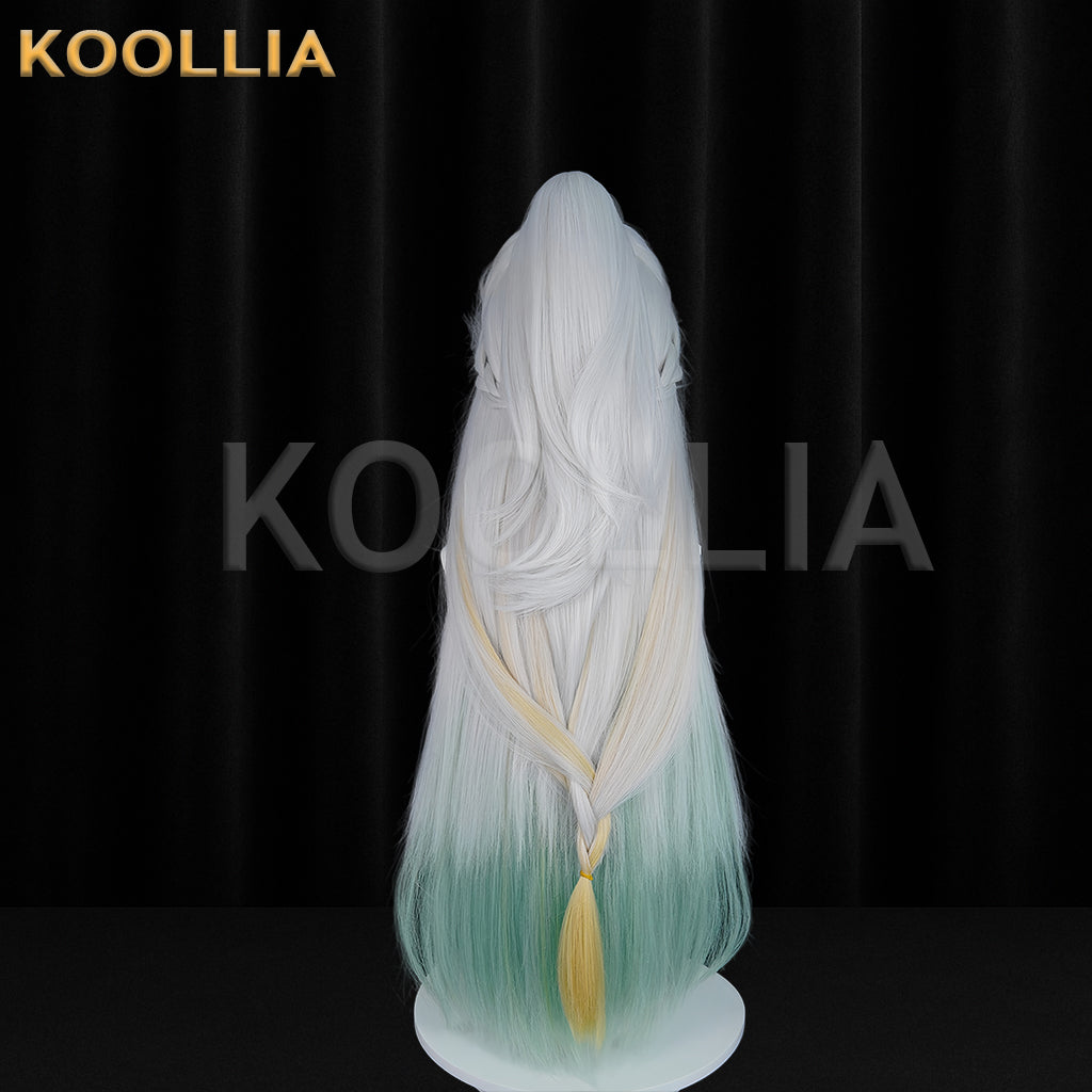 Honor of Kings Hou Yi Silver Green Long Hair Basic Wig