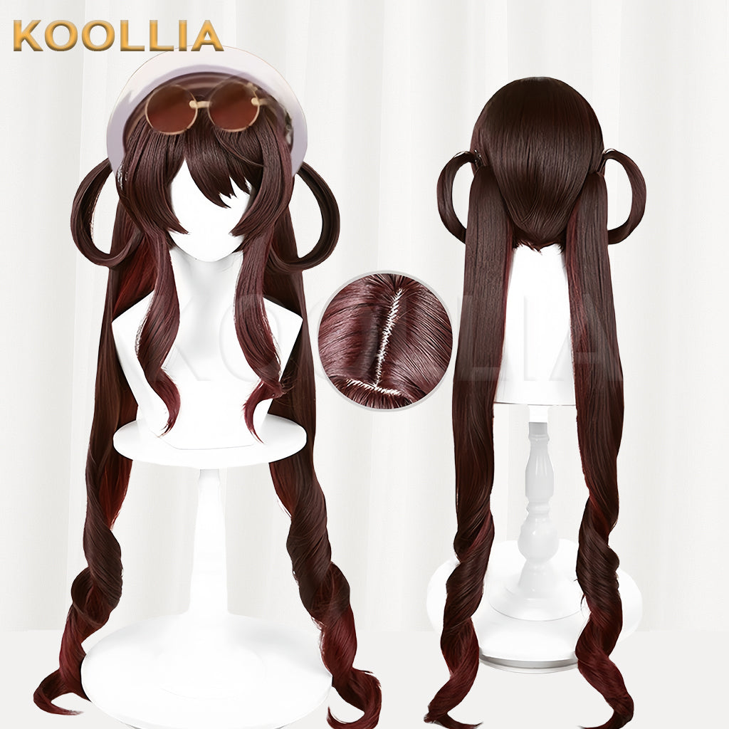 Genshin Impact Hu Tao Long Brown Hair Basic Wig