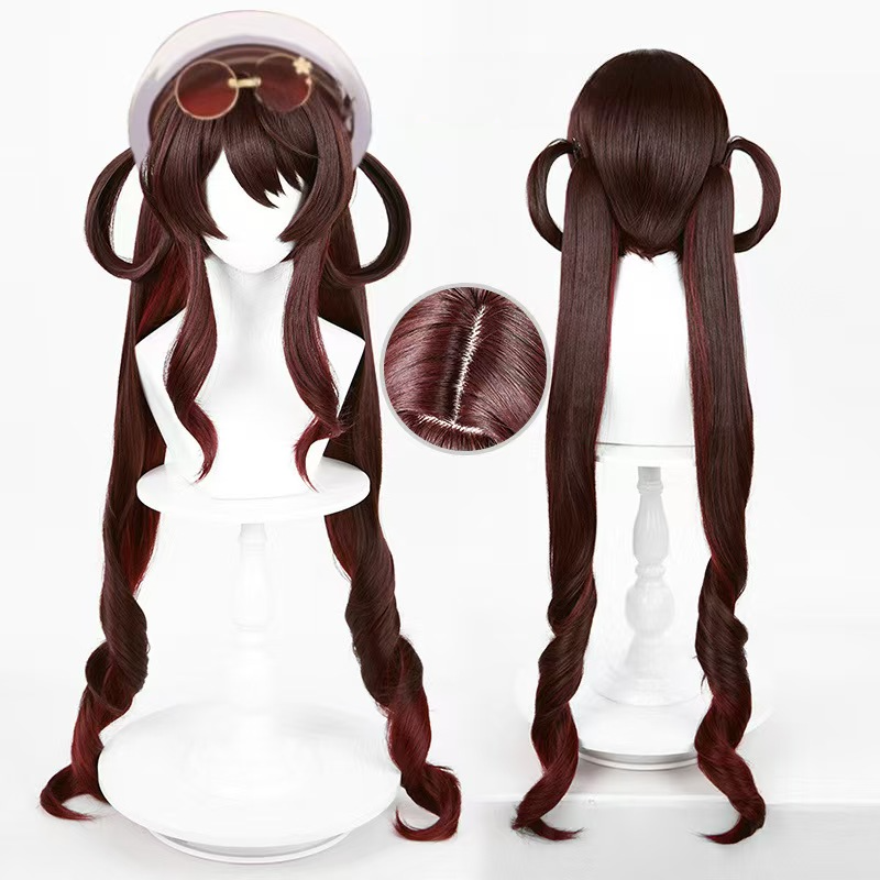 Genshin Impact Hu Tao Long Brown Hair Basic Wig