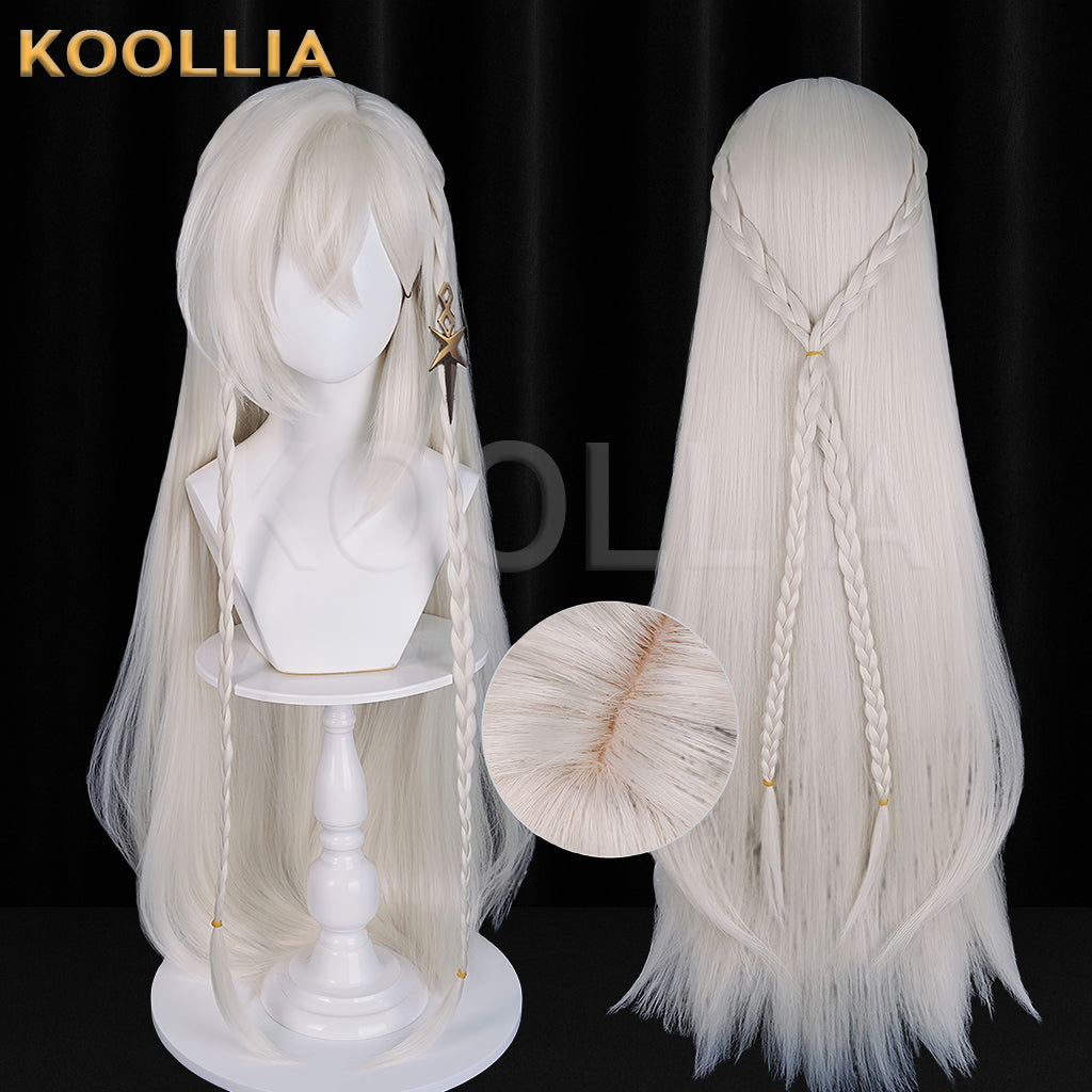 Genshin Impact Istaroth Long White Hair Basic Wig