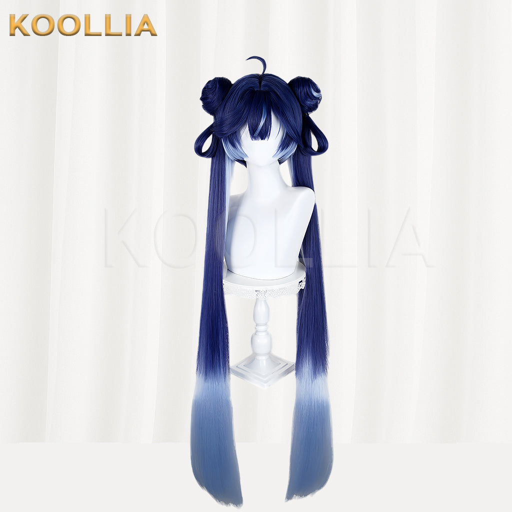 Wuthering Waves Iuno Long Blue Hair Basic Wig
