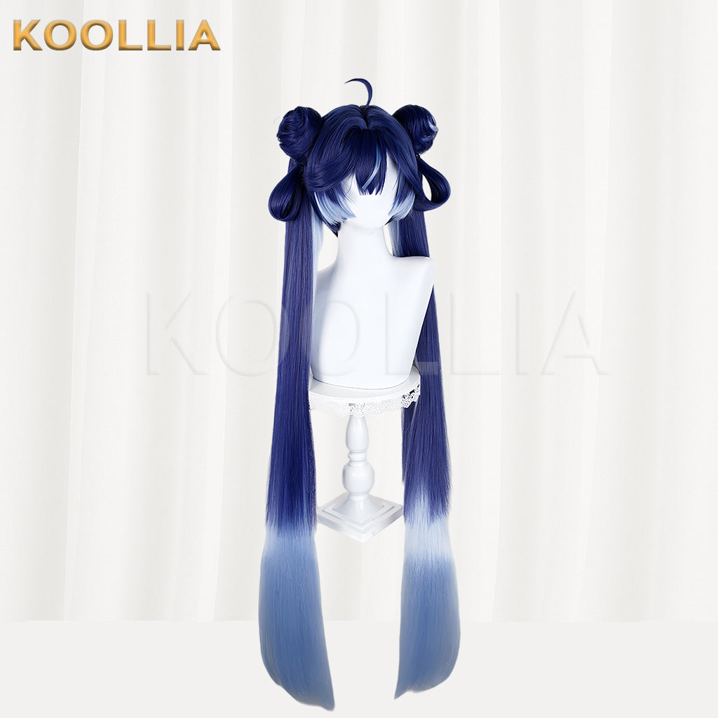 Wuthering Waves Iuno Long Blue Hair Basic Wig
