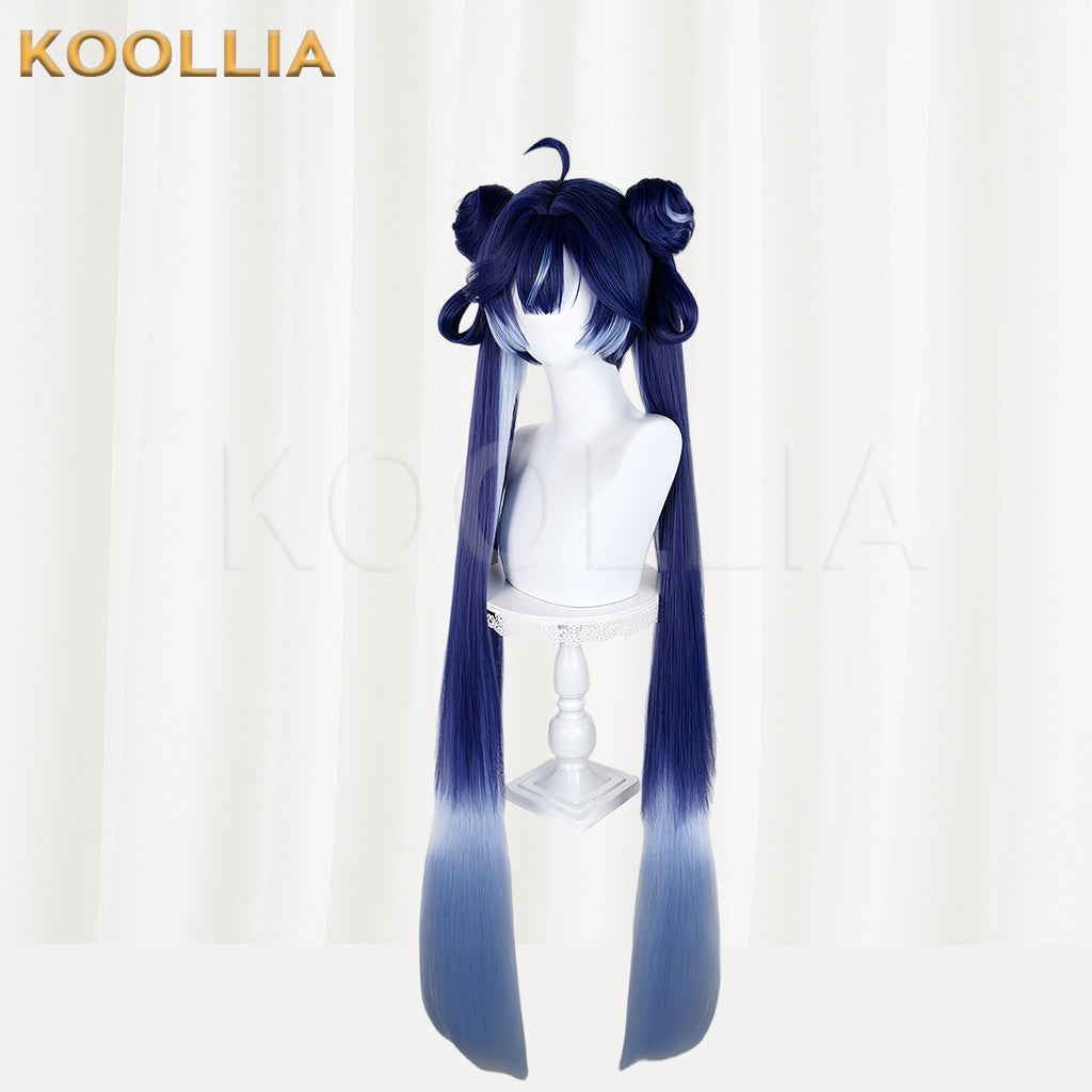 Wuthering Waves Iuno Long Blue Hair Basic Wig