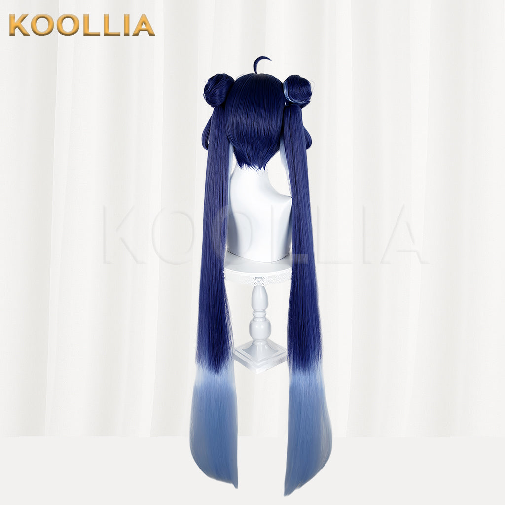 Wuthering Waves Iuno Long Blue Hair Basic Wig