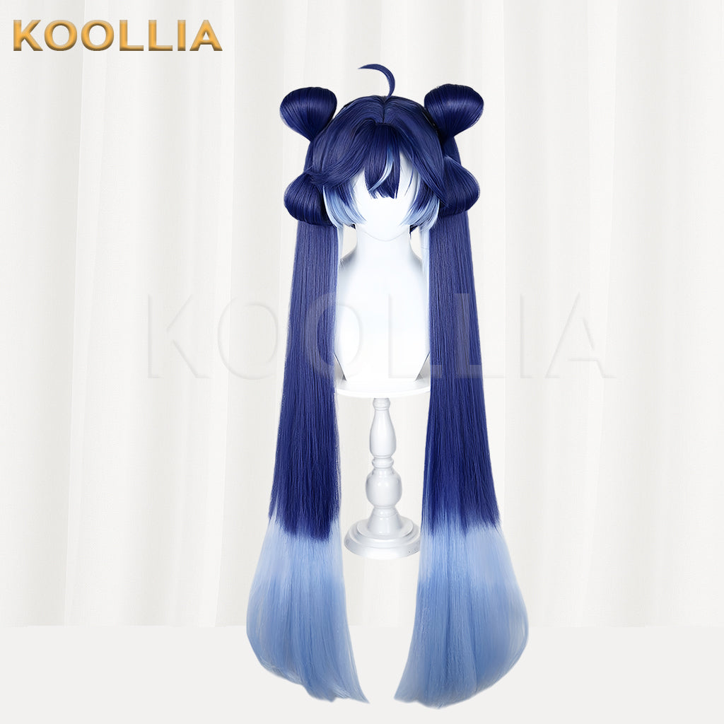 Wuthering Waves Iuno Long Blue Hair Basic Wig