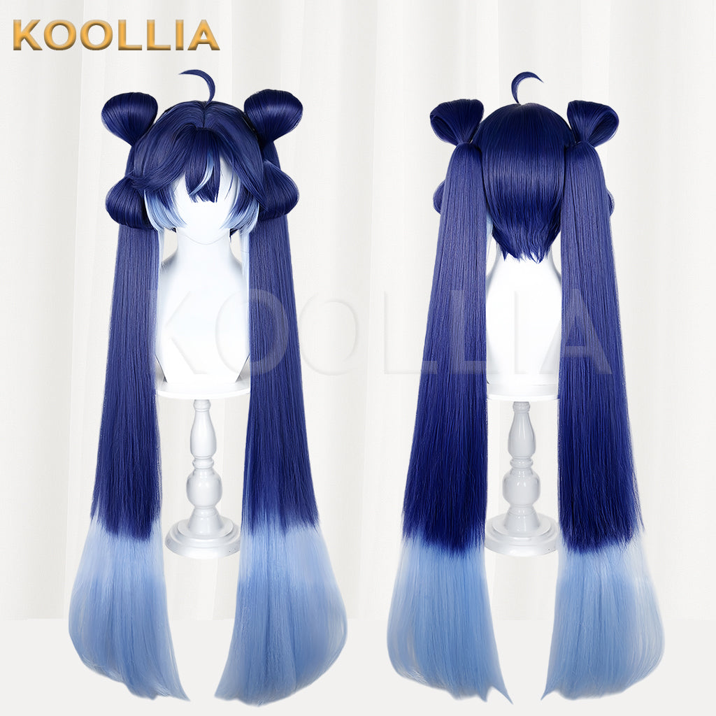 Wuthering Waves Iuno Long Blue Hair Basic Wig