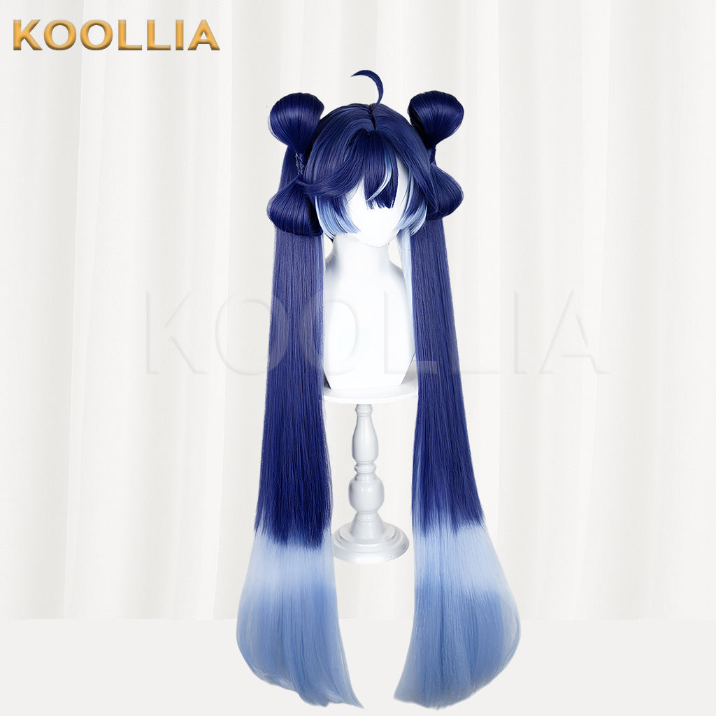 Wuthering Waves Iuno Long Blue Hair Basic Wig