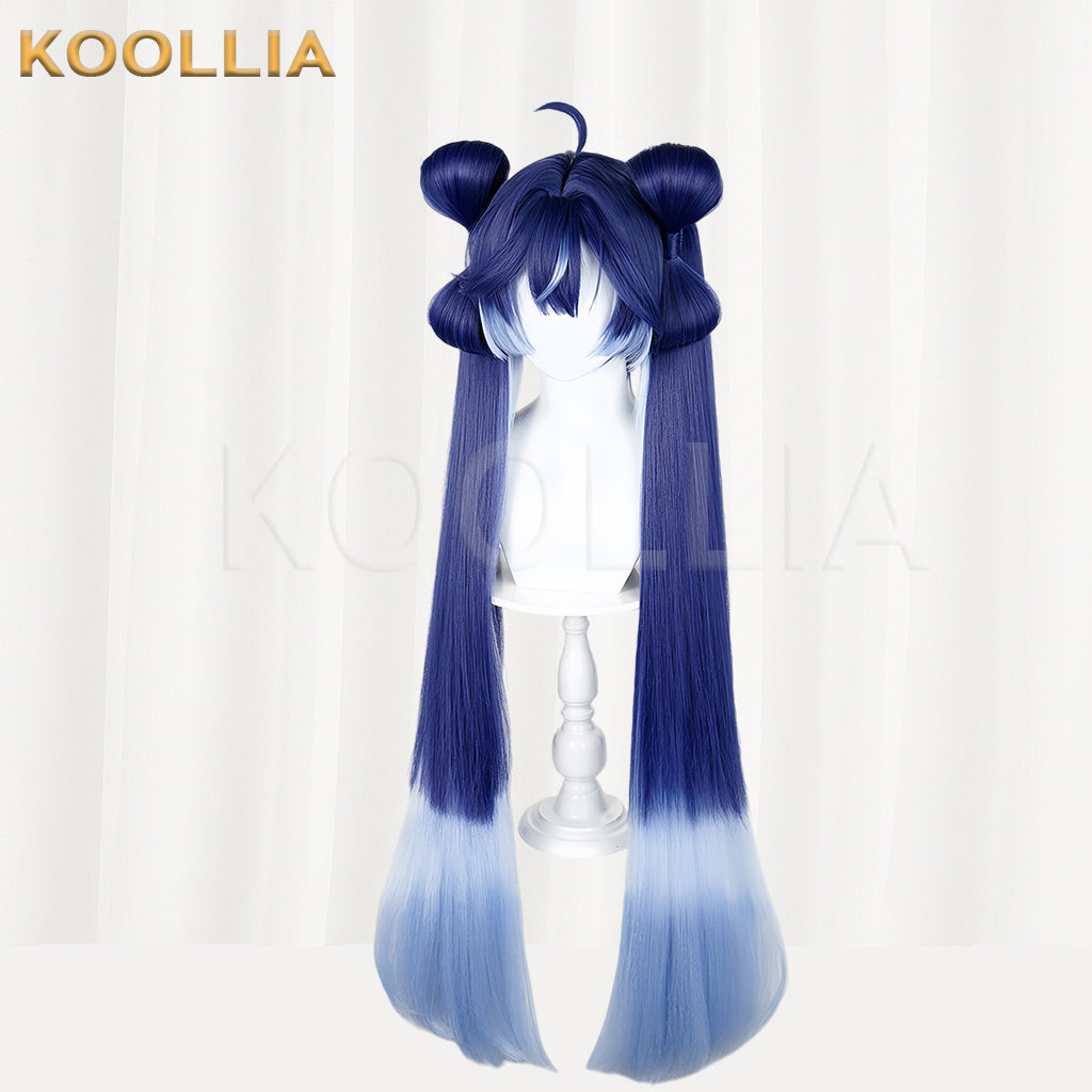 Wuthering Waves Iuno Long Blue Hair Basic Wig