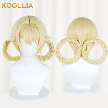 Genshin Impact Jahoda Short Blonde Hair Basic Wig - KOOLLIA