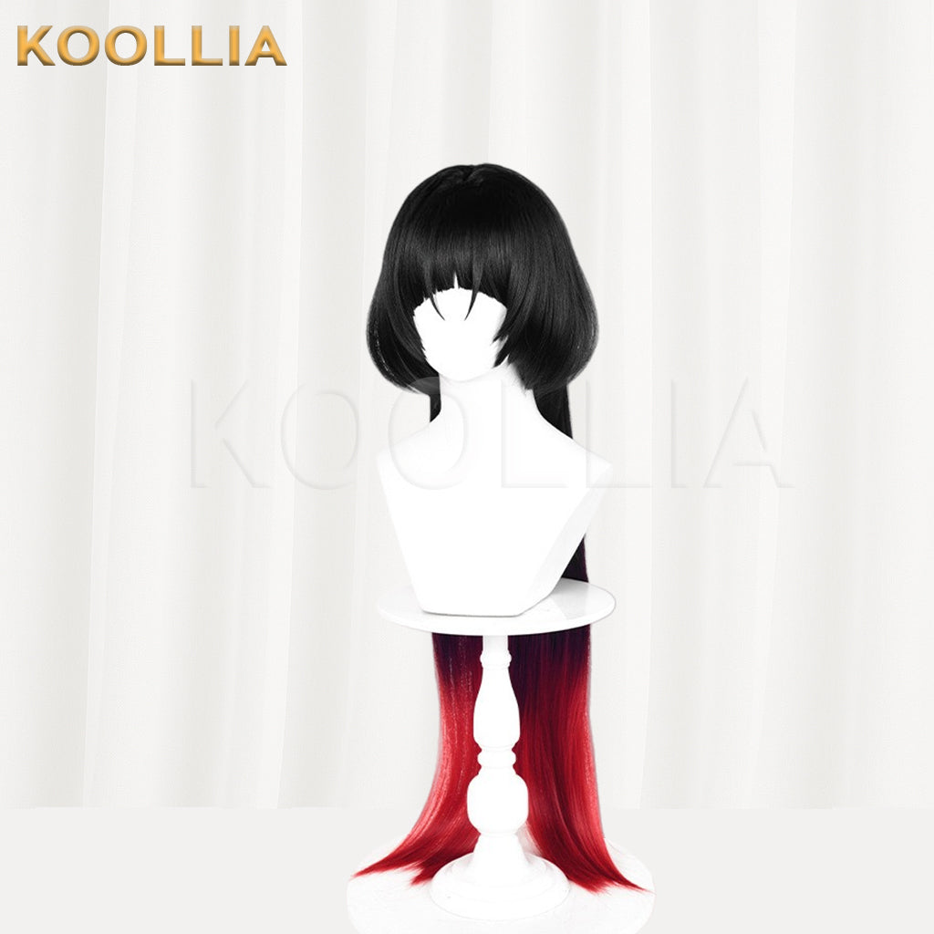 Zenless Zone Zero Jane Doe Long Black Red Hair Basic Wig