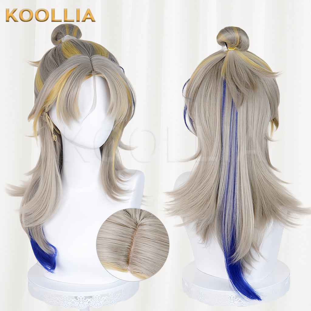 Arknights Ji Medium-Long Mix Hair Basic Wig
