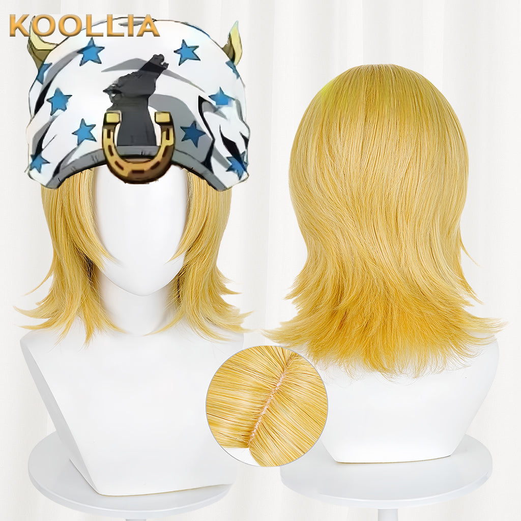 JoJo's Bizarre Adventure Johnny Joestar Short Yellow Hair Basic Wig