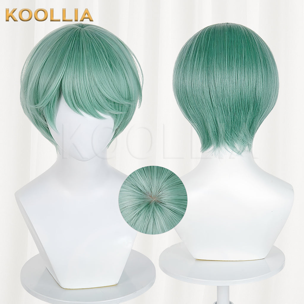 KPop Demon Hunters Baby Short Green Hair Basic Wig Tpye 2(Dark Color) KOOLLIA