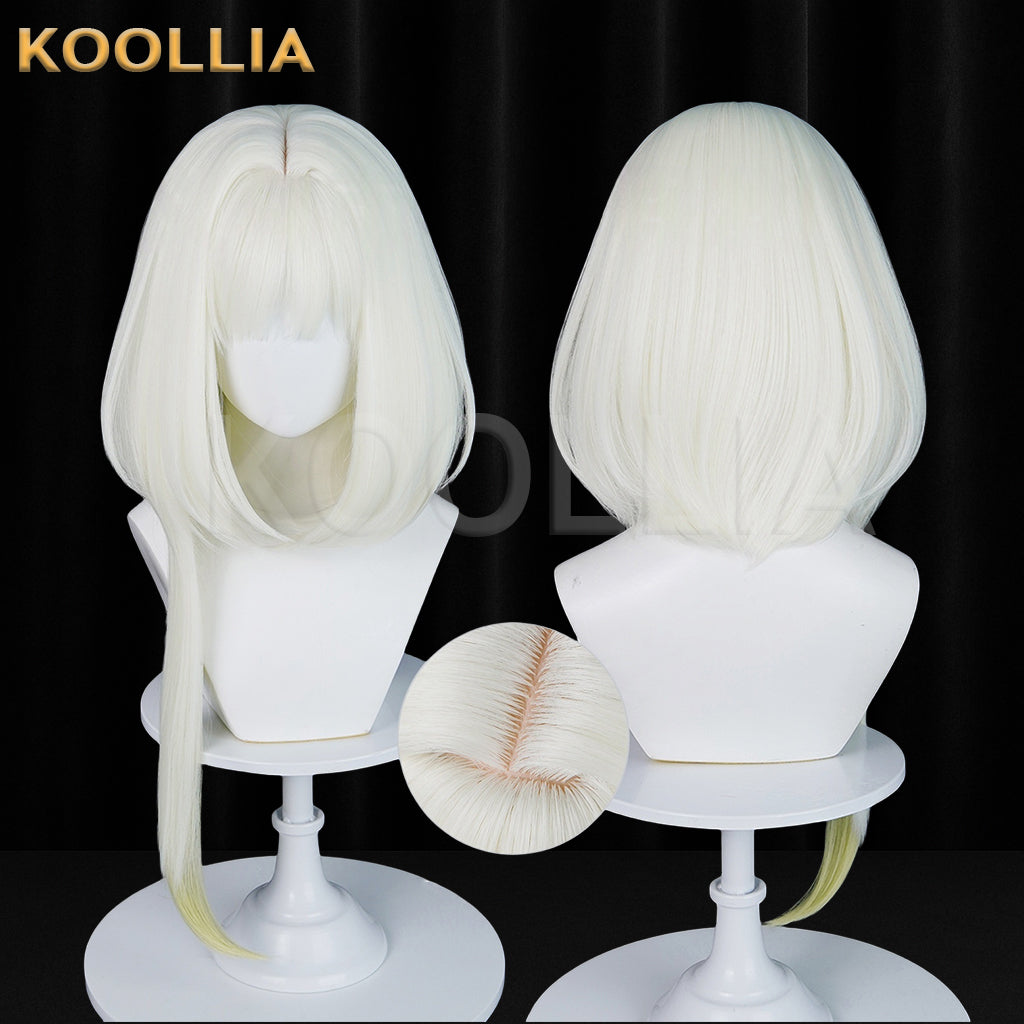 Arknights Kal'tsit Long White Hair Basic Wig