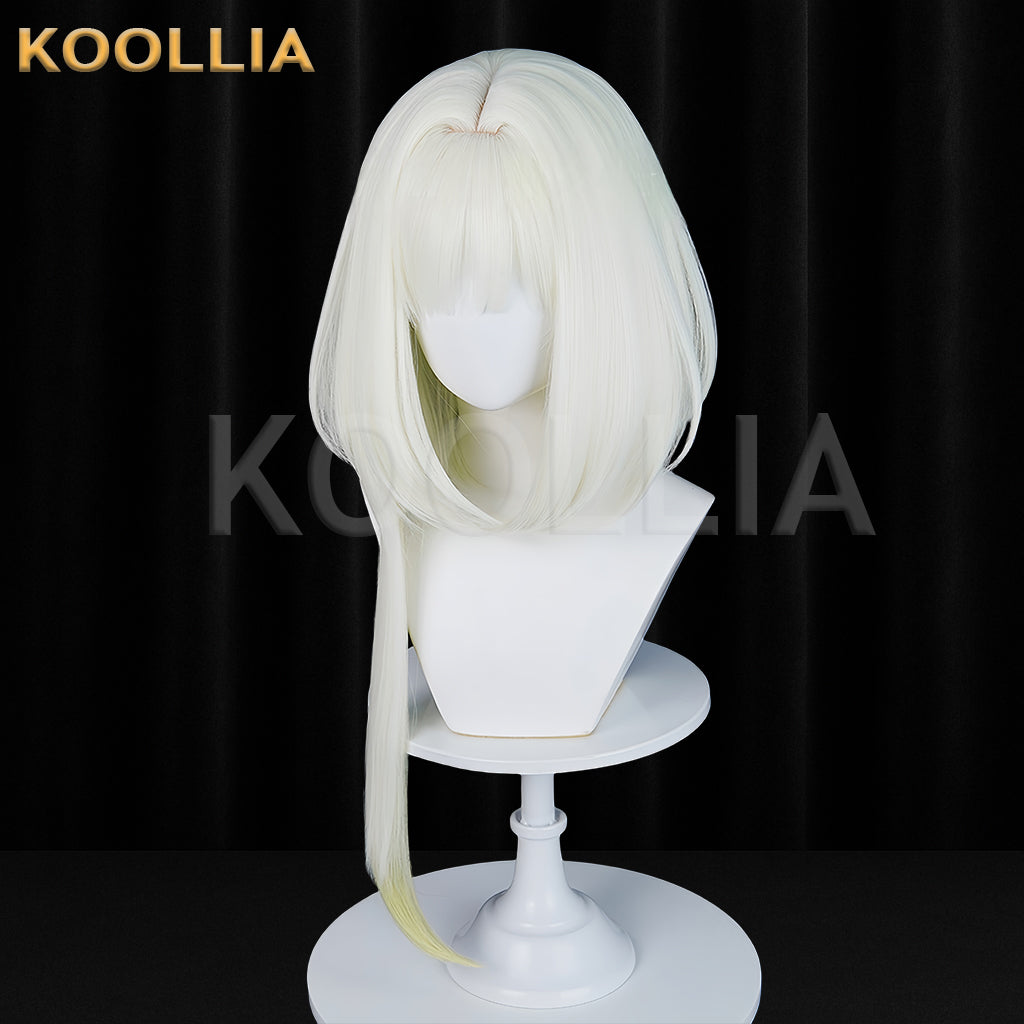 Arknights Kal'tsit Long White Hair Basic Wig