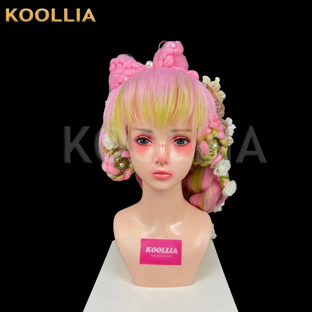 Demon Slayer Kanroji Mitsuri Long Mix Hair Styled Basic Wig