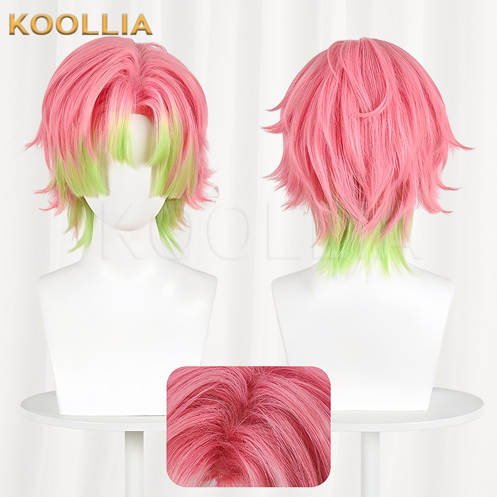 Demon Slayer Kanroji Mitsuri Lange Mix Haar Basic Perücke