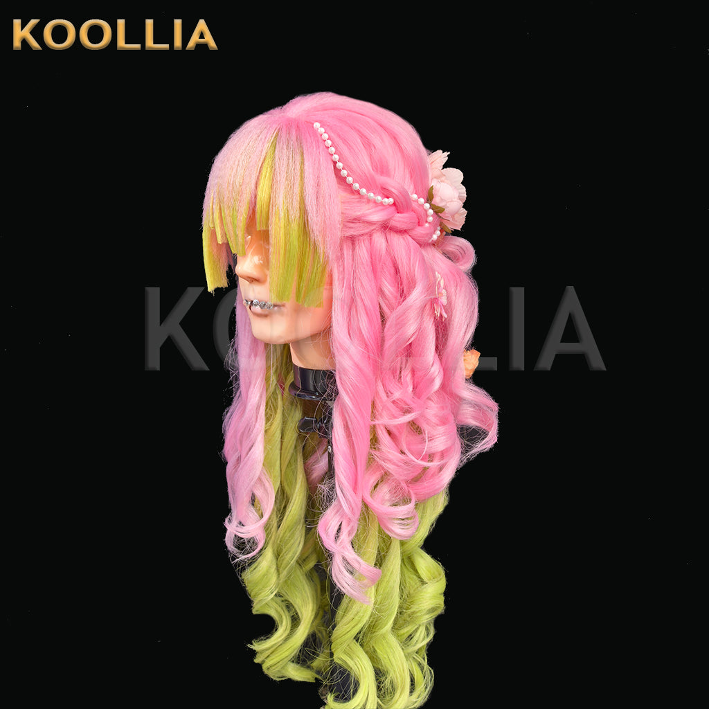 Demon Slayer Kanroji Mitsuri Long Mix Hair Styled Basic Wig