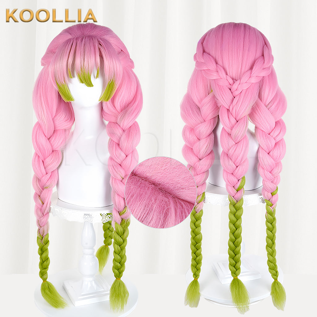 Demon Slayer Kanroji Mitsuri Lange Mix Haar Basic Perücke