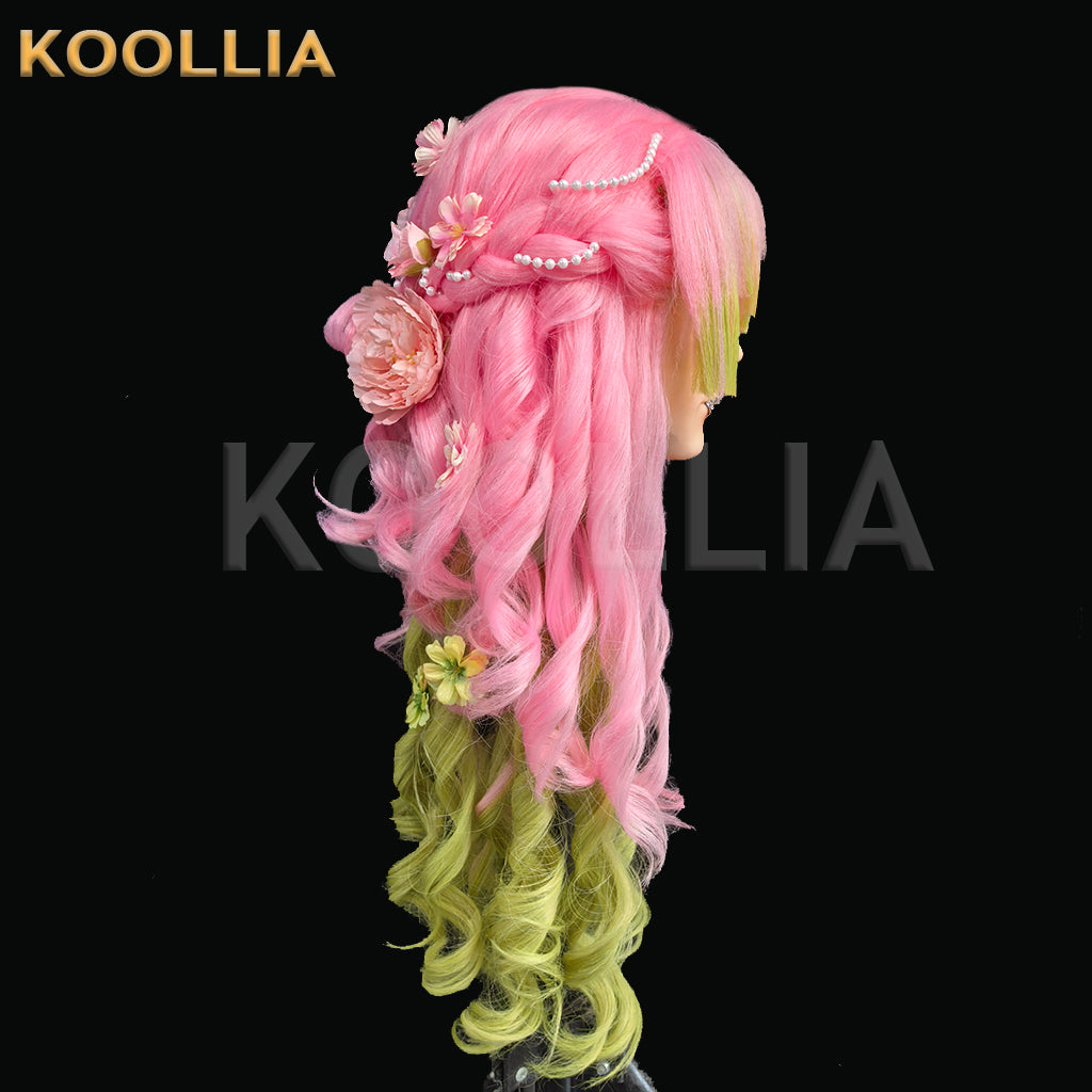 Demon Slayer Kanroji Mitsuri Long Mix Hair Styled Basic Wig
