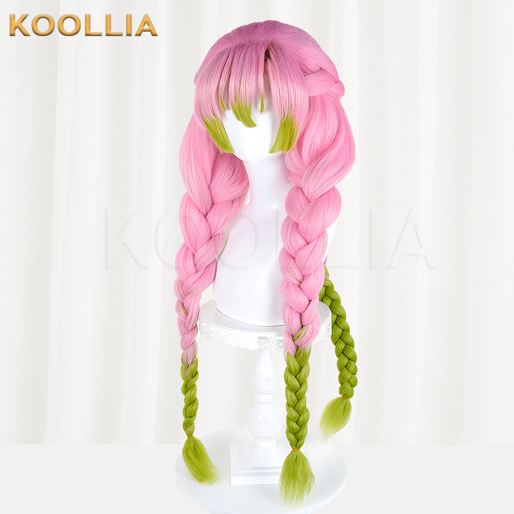 Demon Slayer Kanroji Mitsuri Lange Mix Haar Basic Perücke