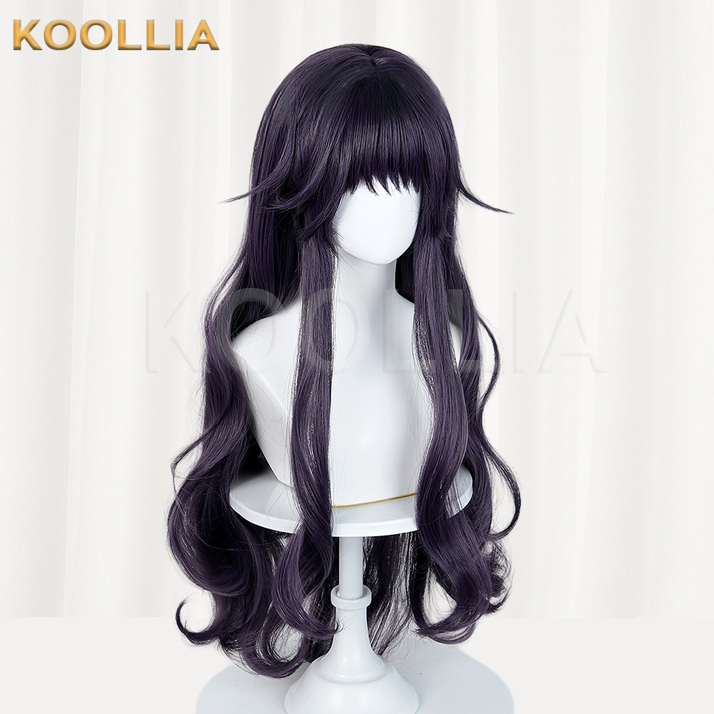 The Fragrant Flower Blooms with Dignity Kaoruko Waguri Long Purple Hair Basic Wig