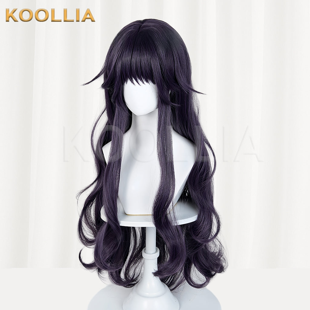 The Fragrant Flower Blooms with Dignity Kaoruko Waguri Long Purple Hair Basic Wig