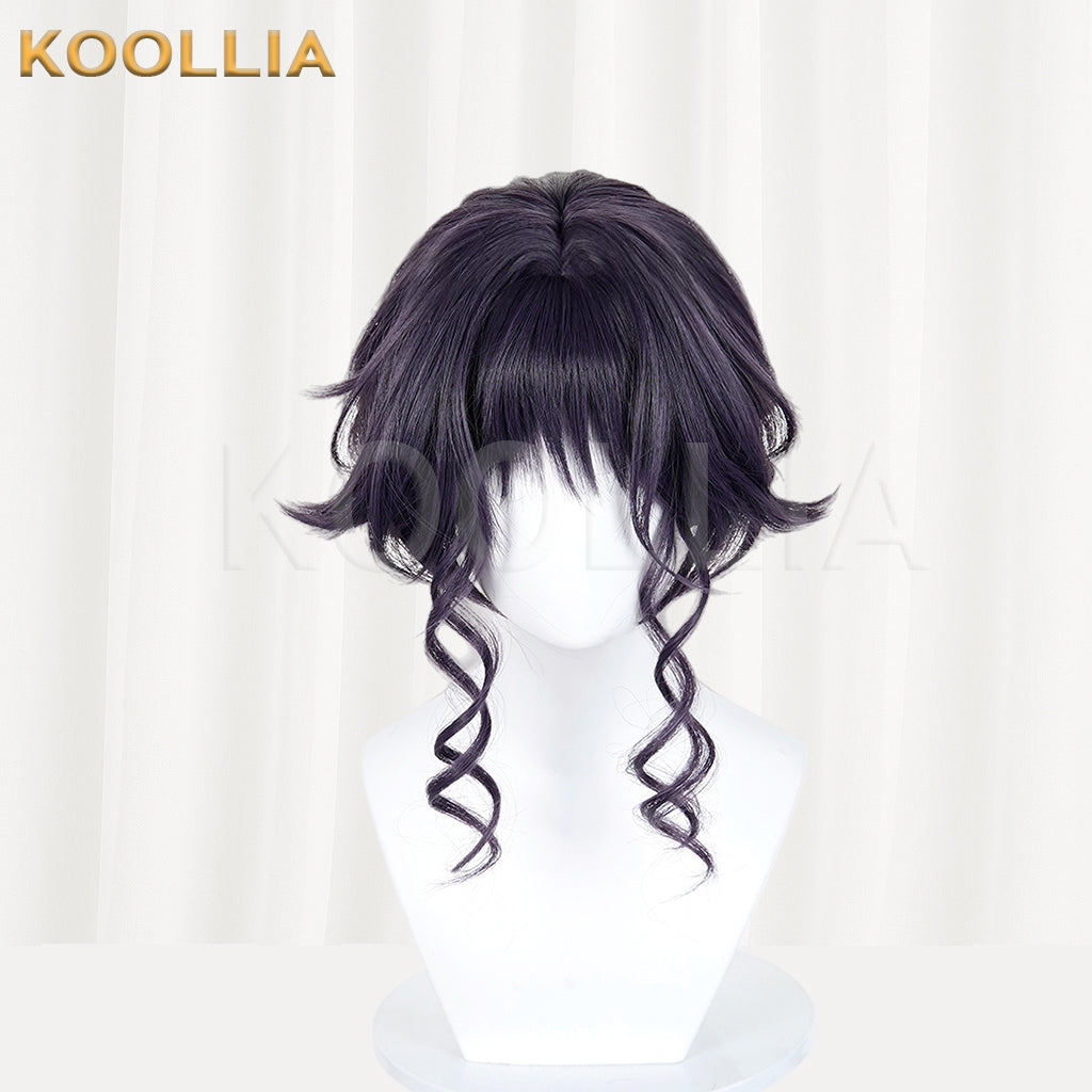 The Fragrant Flower Blooms With Dignity Kaoruko Waguri Long Short Purple Hair Basic Wig