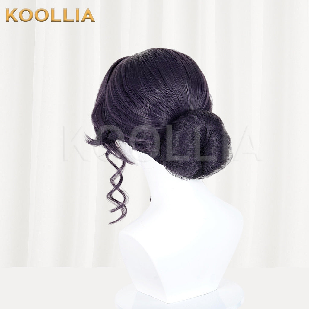 The Fragrant Flower Blooms With Dignity Kaoruko Waguri Long Short Purple Hair Basic Wig