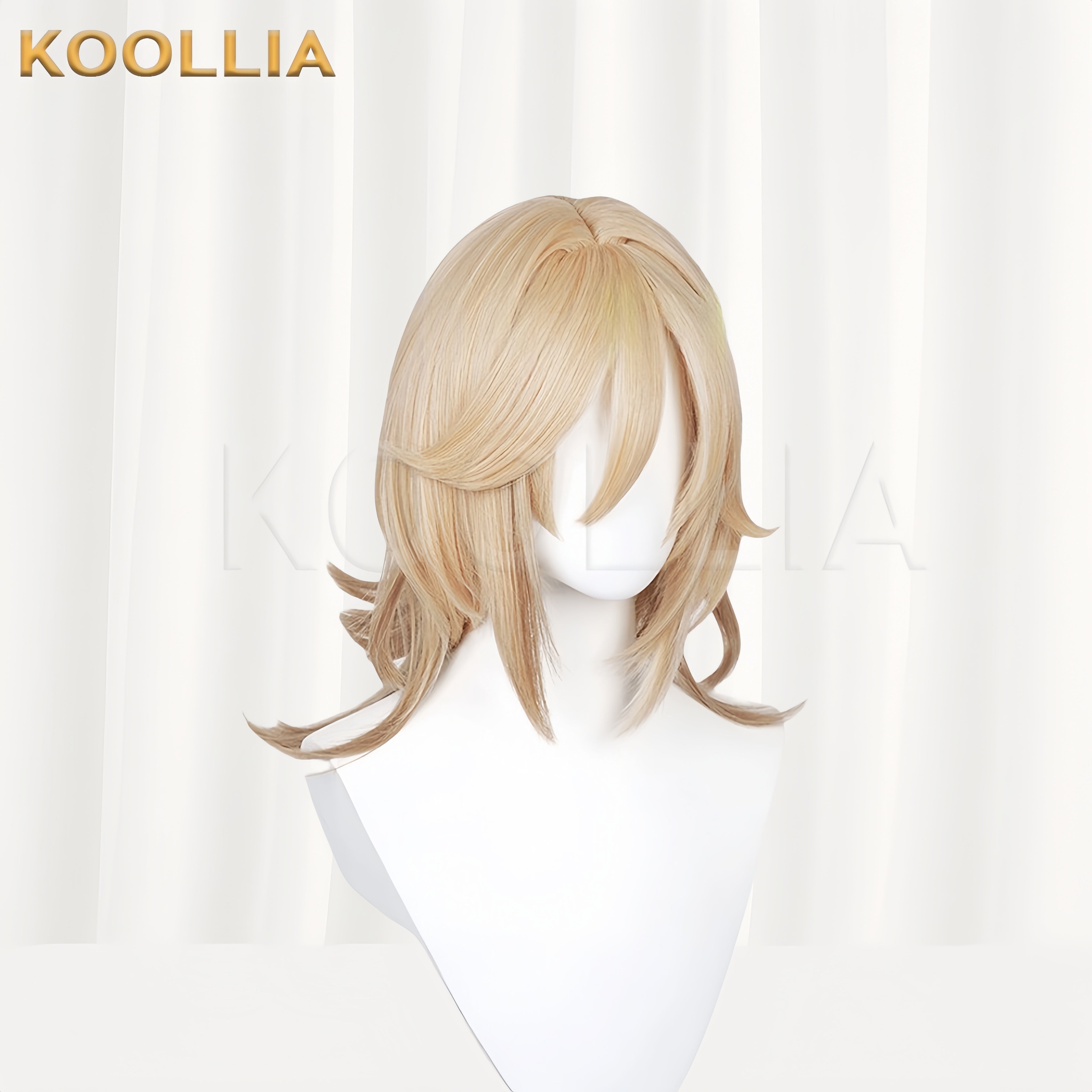 Genshin Impact Kaveh Long Yellow Hair Basic Wig