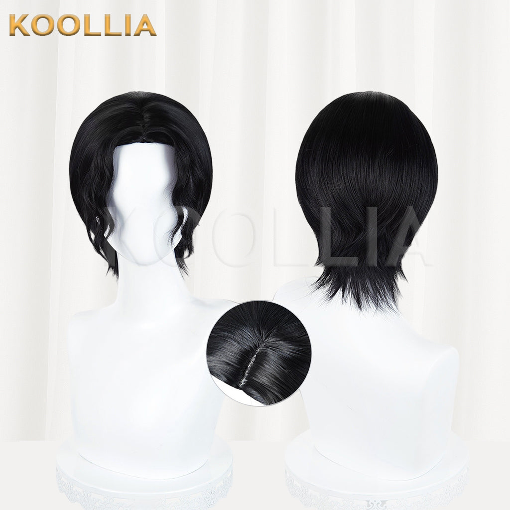 Demon Slayer Kibutsuji Muzan Short Black Hair Basic Wig