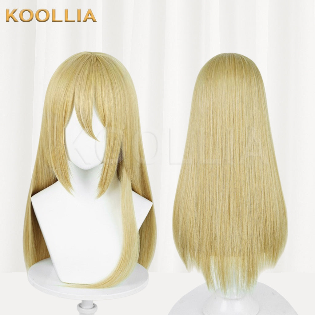 Attack on Titan Krista Lenz Lange gelbe Haare Basic Perücke