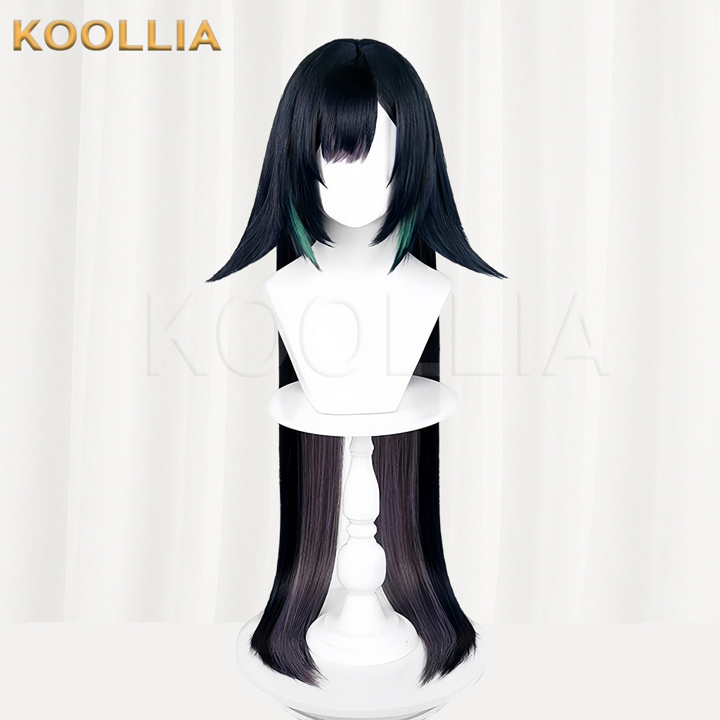 Genshin Impact Lan Yan Lange schwarze Haare Basic Perücke