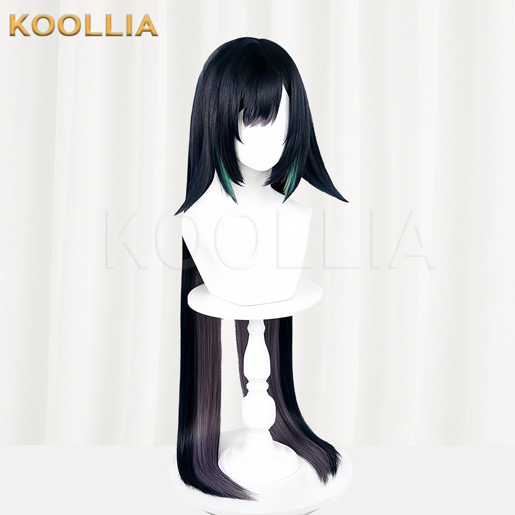 Genshin Impact Lan Yan Lange schwarze Haare Basic Perücke