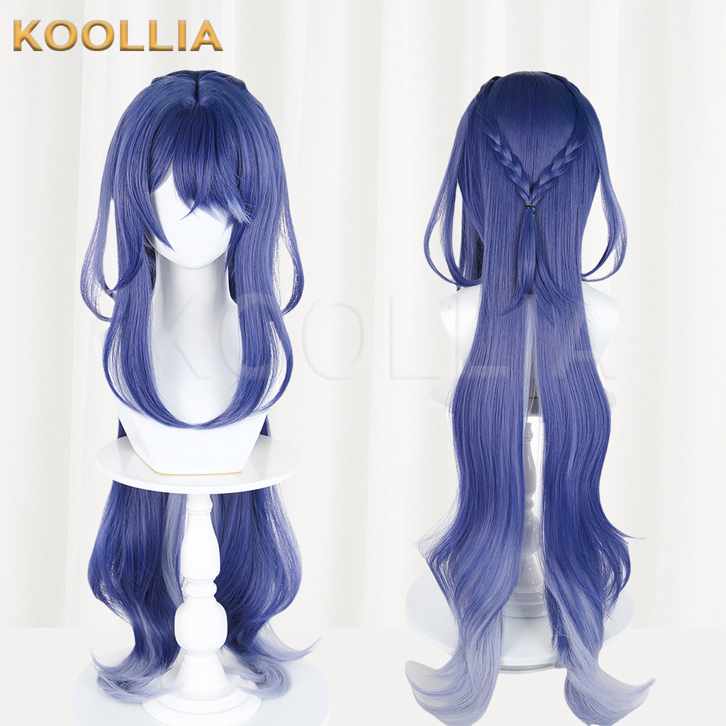 Genshin Impact Lauma Long Blue Hair Basic Wig