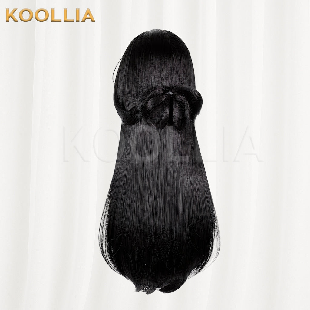 (Pre-sale)Lanxi Town Li Qingning Long/Short Black Hair Basic Wig